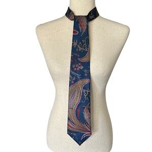 Surrey Men's Silk Necktie Multicolor Paisley Floral Design Standard